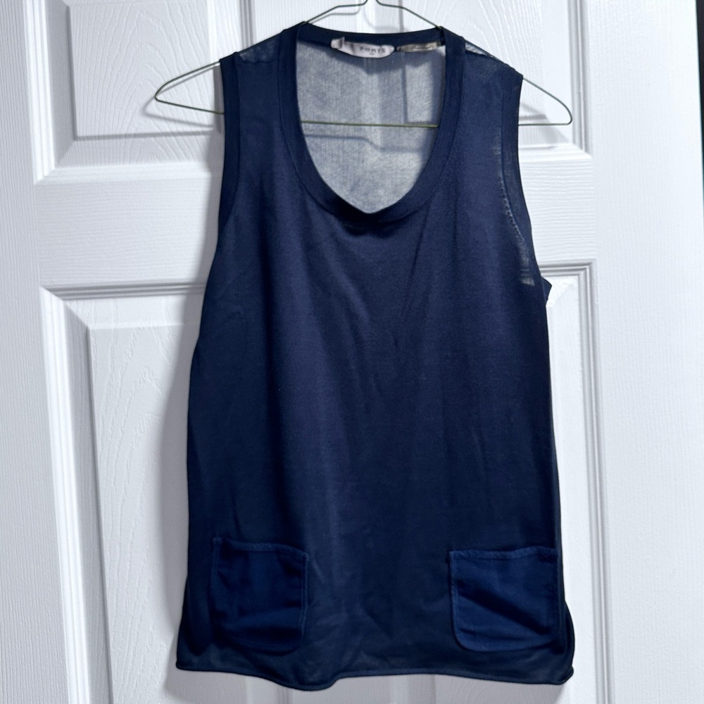 Ports 1961 Wool Mesh blend tank with pockets